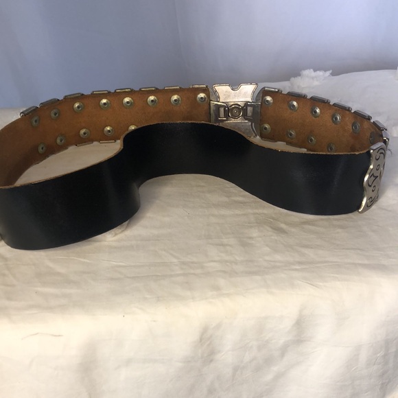 IN TRANSIT soft leather and silver metal waist belt. Size Small to Medium. - Picture 4 of 12
